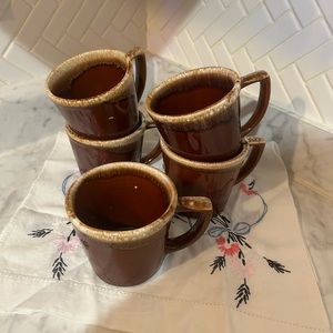 Set of 5 vintage McCoy mugs